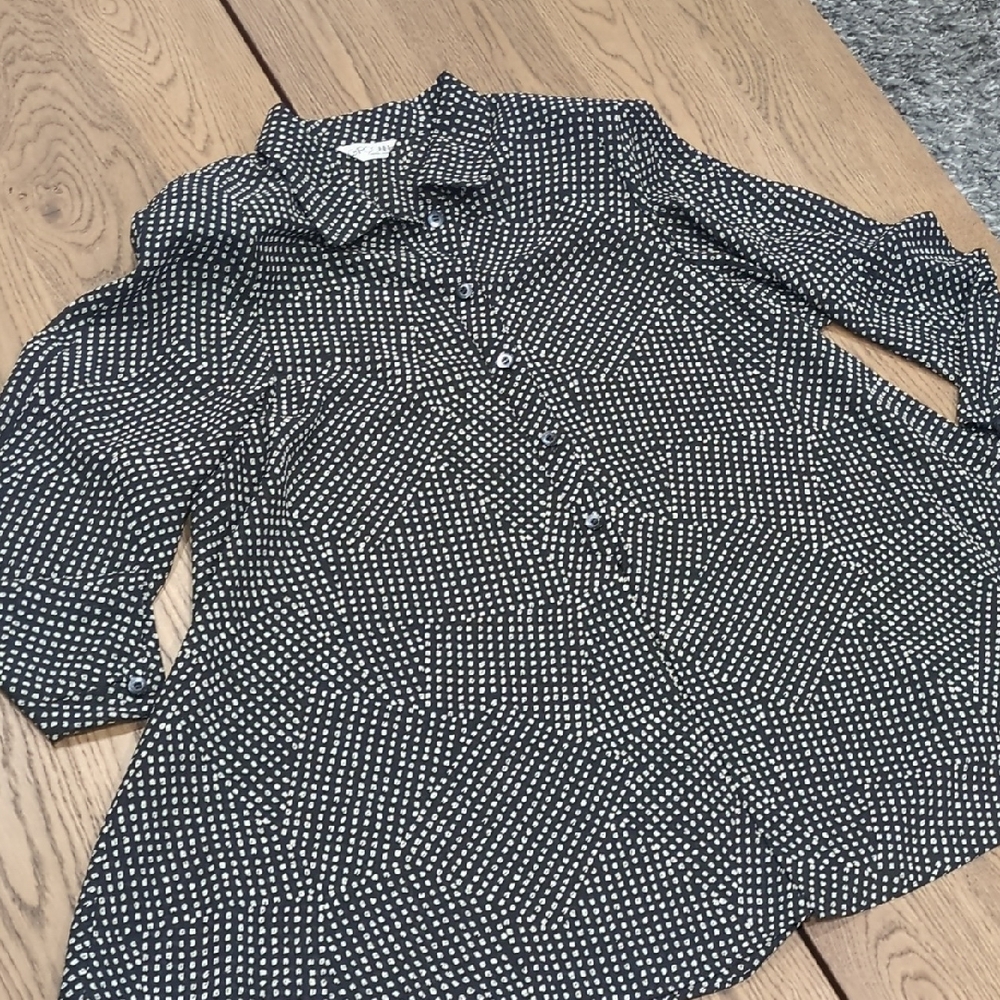 Black and White Polka Dot Blouse